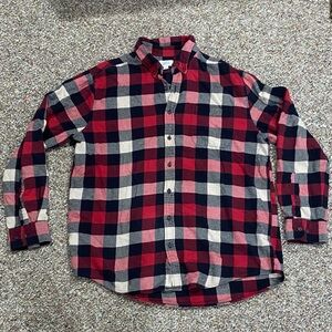 Croft & Barrow Red and Black Plaid Men's Shirt